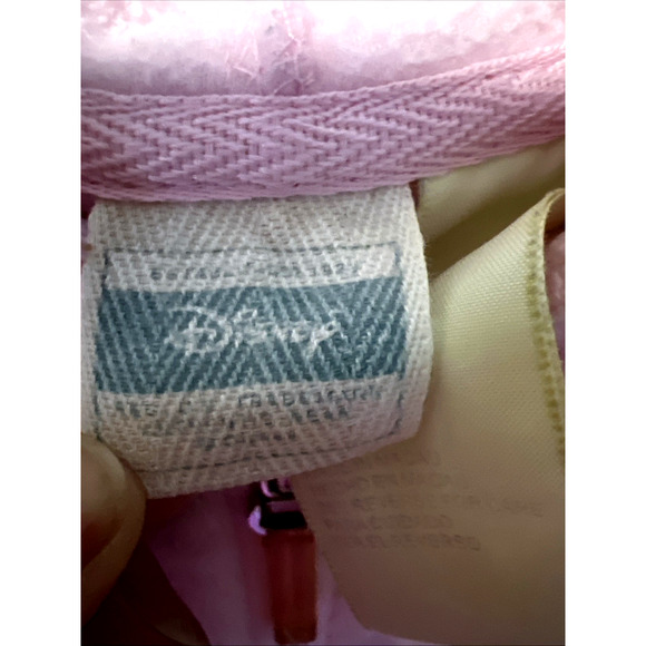 Disney Vintage Tinkerbell Pink Fleece Zip Up Hoodie Bling Jacket XL Pockets - Picture 7 of 9